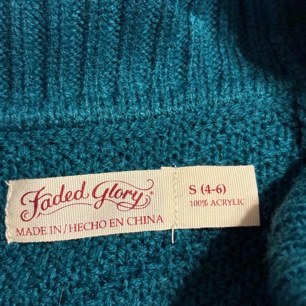 NWT Trio of Faded Glory Women's Sweaters in Rich Teal, Maroon and Brown.